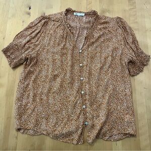 DR2 Brown Floral Blouse